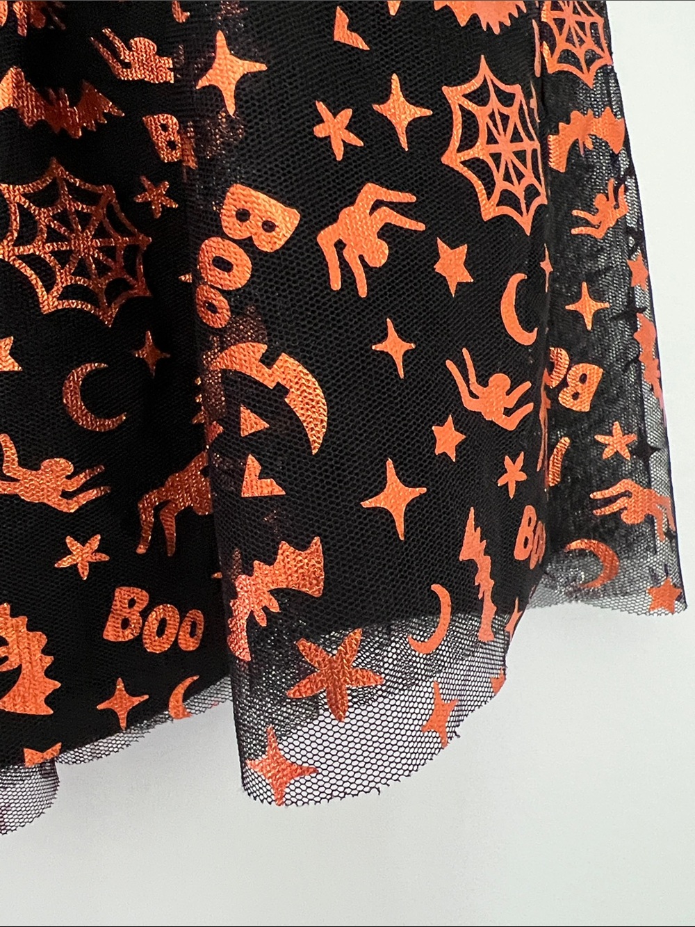 wonder nation | Black Tulle Skirt with Orange Halloween Print NWOTSize L (10-12) - Picture 7 of 14
